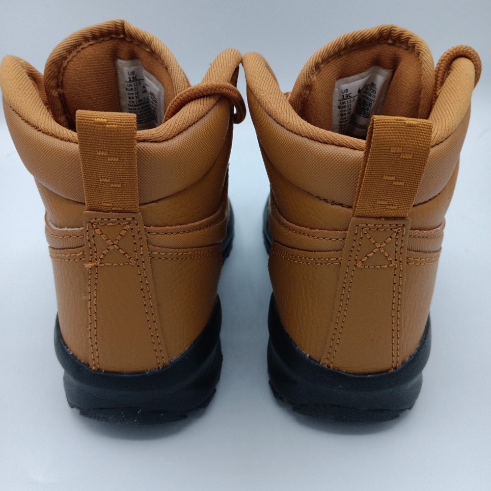 Nike Monoa LTR (PS) Boys Boots Shoes Size 4.5Y Wheat/ Black New With Box - Picture 6 of 11